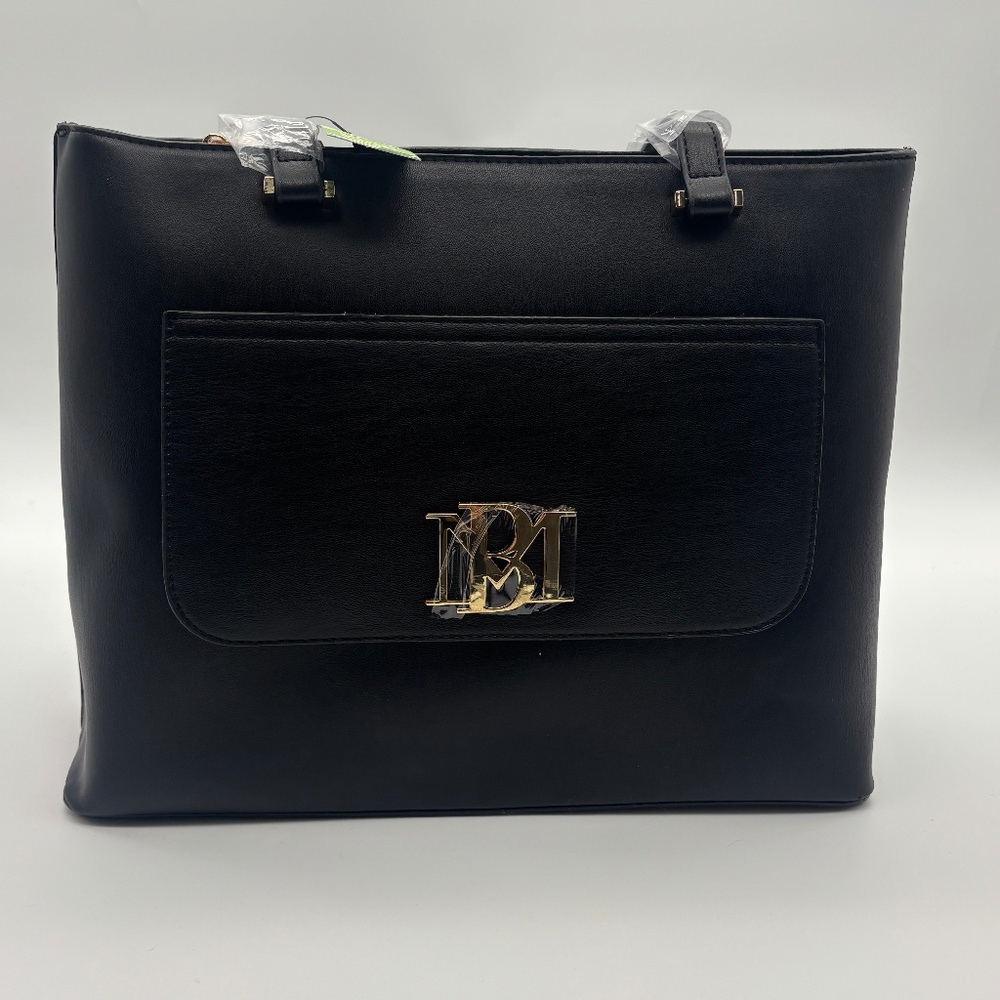 Chic Black Work Tote – Structured Designer Style – NWT – Fits Laptop